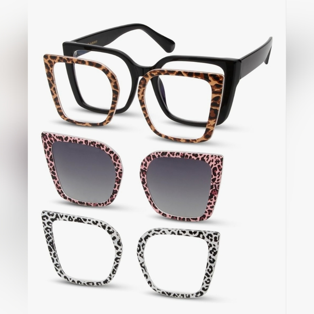 *NEW* Stylish Square Sunglasses with Interchangeable Frames